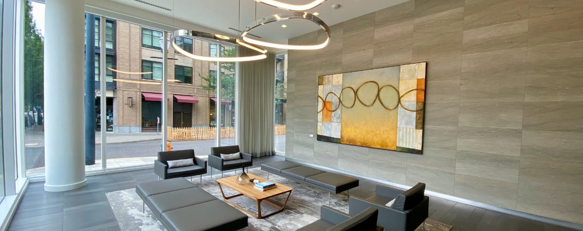 Cosmopolitan on the Park luxury lobby interior